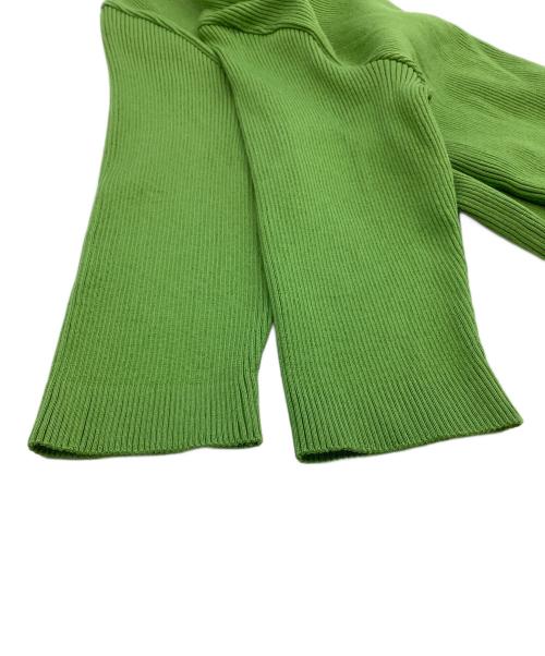 AURALEE（オーラリー）AURALEE (オーラリー) 薄手カーディガン　GIZA HIGH GAUGE RIB KNIT SHORT CARDIGAN 黄緑 サイズ:1 未使用品の古着・服飾アイテム