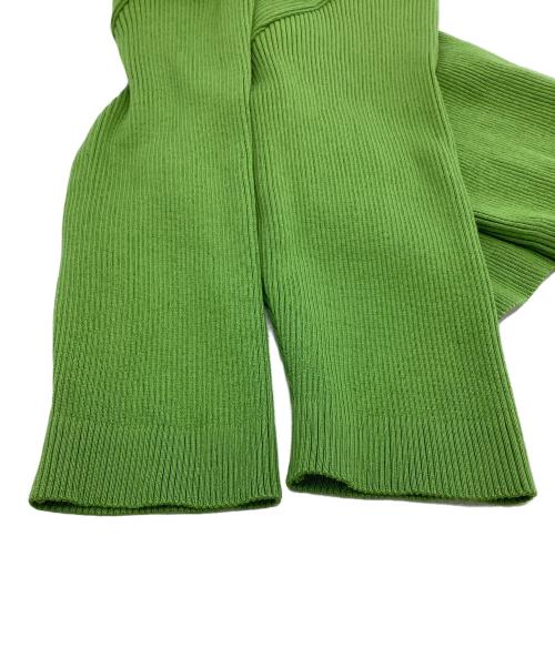 AURALEE（オーラリー）AURALEE (オーラリー) 薄手カーディガン　GIZA HIGH GAUGE RIB KNIT SHORT CARDIGAN 黄緑 サイズ:1 未使用品の古着・服飾アイテム