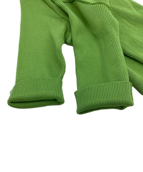 AURALEE（オーラリー）AURALEE (オーラリー) 薄手カーディガン　GIZA HIGH GAUGE RIB KNIT SHORT CARDIGAN 黄緑 サイズ:1 未使用品の古着・服飾アイテム