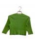 AURALEE (オーラリー) 薄手カーディガン　GIZA HIGH GAUGE RIB KNIT SHORT CARDIGAN 黄緑 サイズ:1 未使用品：23000円