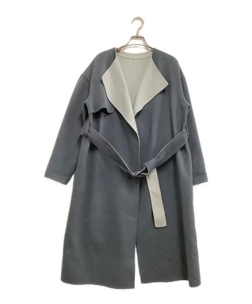 UNTITLED（アンタイトル）UNTITLED (アンタイトル) ウールリバーラップウールコート スカイブルー サイズ:1の古着・服飾アイテム