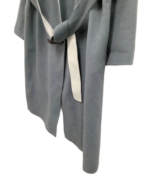 UNTITLED（アンタイトル）UNTITLED (アンタイトル) ウールリバーラップウールコート スカイブルー サイズ:1の古着・服飾アイテム