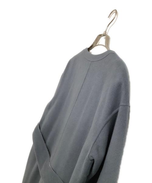 UNTITLED（アンタイトル）UNTITLED (アンタイトル) ウールリバーラップウールコート スカイブルー サイズ:1の古着・服飾アイテム