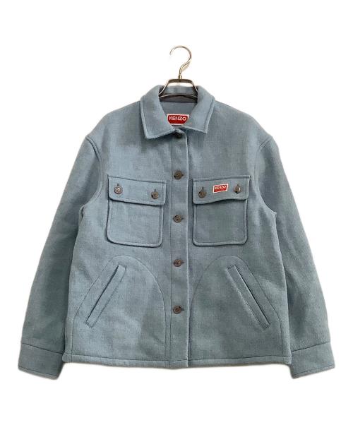 KENZO（ケンゾー）KENZO (ケンゾー) Harris Tweed (ハリスツイード) 長袖シャツ スカイブルー サイズ:36の古着・服飾アイテム