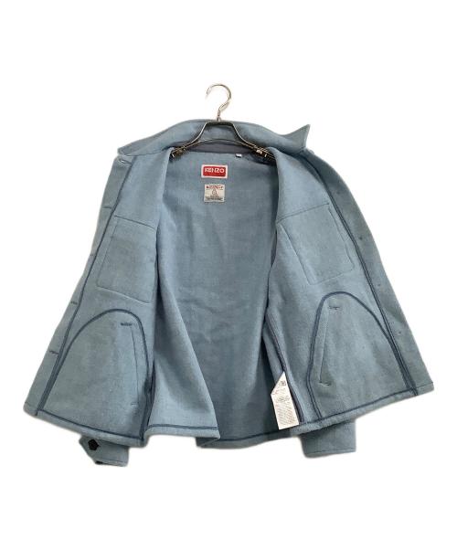 KENZO（ケンゾー）KENZO (ケンゾー) Harris Tweed (ハリスツイード) 長袖シャツ スカイブルー サイズ:36の古着・服飾アイテム