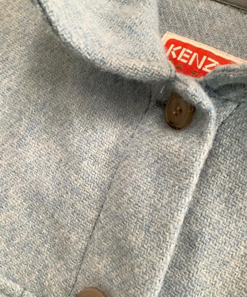 KENZO（ケンゾー）KENZO (ケンゾー) Harris Tweed (ハリスツイード) 長袖シャツ スカイブルー サイズ:36の古着・服飾アイテム