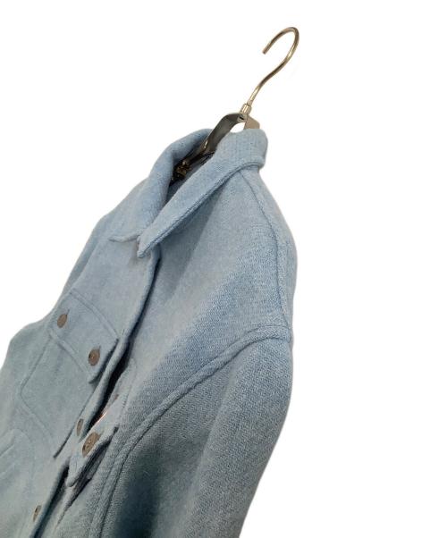 KENZO（ケンゾー）KENZO (ケンゾー) Harris Tweed (ハリスツイード) 長袖シャツ スカイブルー サイズ:36の古着・服飾アイテム