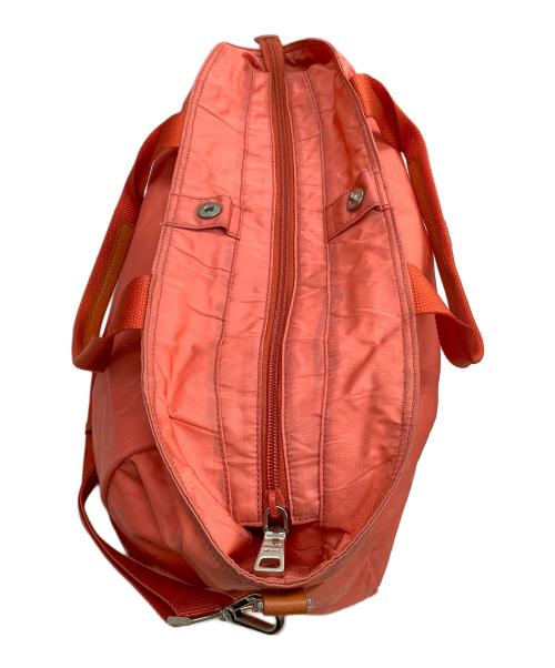 PRADA（プラダ）PRADA (プラダ) ナイロンショルダーバッグ 三角ロゴプレート オレンジの古着・服飾アイテム