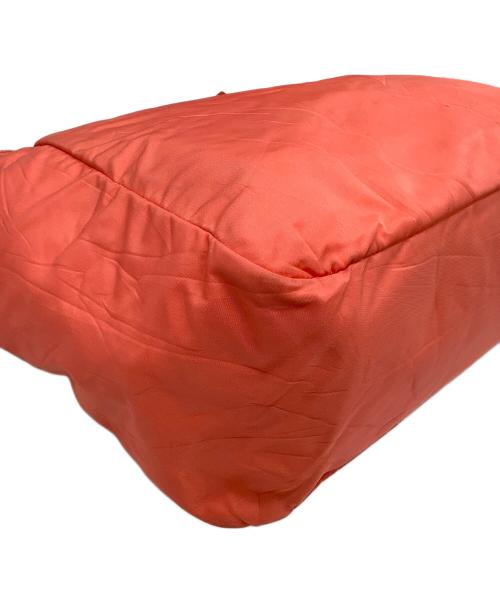 PRADA（プラダ）PRADA (プラダ) ナイロンショルダーバッグ 三角ロゴプレート オレンジの古着・服飾アイテム