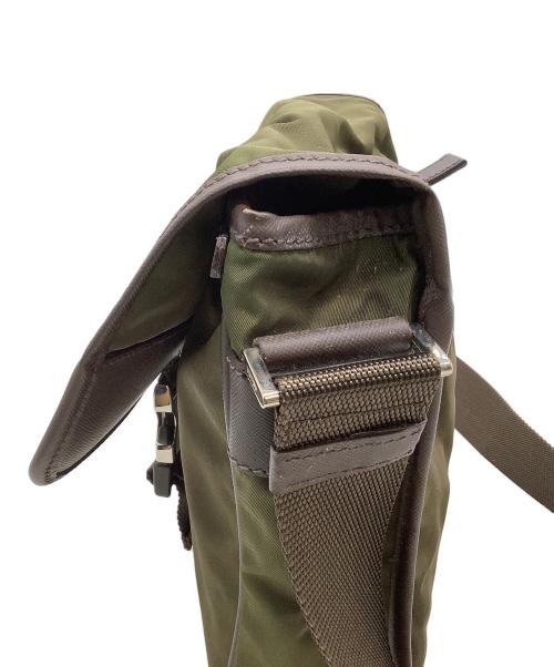 PRADA（プラダ）PRADA (プラダ) ショルダーバッグ カーキ×ブラウンの古着・服飾アイテム