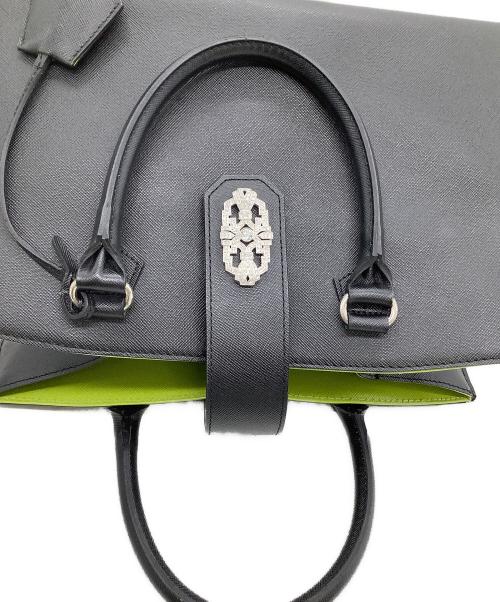 A.D.M.J.（エーディーエムジェイ）A.D.M.J. (エーディーエムジェイ) ハンドバッグ アールデコ/スワロフスキー ブラックの古着・服飾アイテム