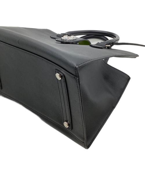 A.D.M.J.（エーディーエムジェイ）A.D.M.J. (エーディーエムジェイ) ハンドバッグ アールデコ/スワロフスキー ブラックの古着・服飾アイテム