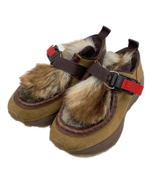 HENDER SCHEME（エンダースキーマ）HENDER SCHEME (エンダースキーマ) ファー付チロリアンシューズ ブラウン サイズ:37の古着・服飾アイテム