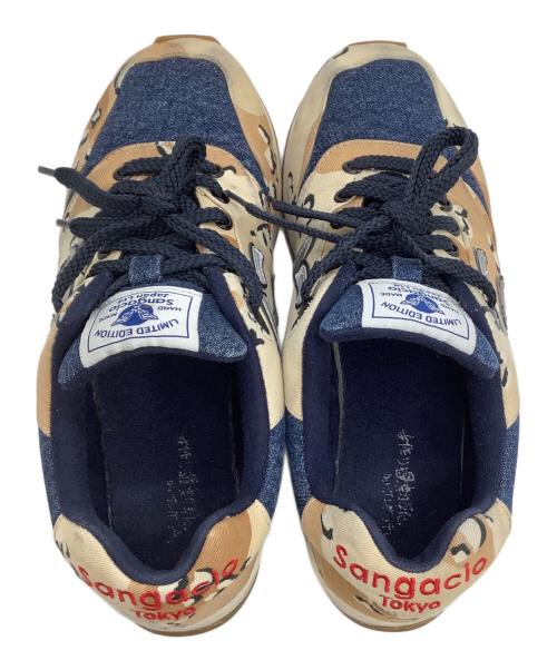 Sangacio（サンガッチョ）Sangacio (サンガッチョ) にゅ (ニュ) スニーカー ベージュ×ブルー サイズ:26の古着・服飾アイテム