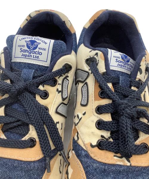 Sangacio（サンガッチョ）Sangacio (サンガッチョ) にゅ (ニュ) スニーカー ベージュ×ブルー サイズ:26の古着・服飾アイテム