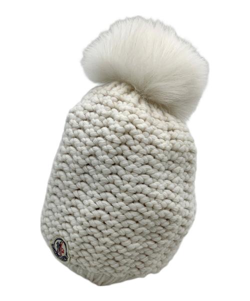 MONCLER（モンクレール）MONCLER (モンクレール) ニット帽 アイボリー サイズ:Mの古着・服飾アイテム
