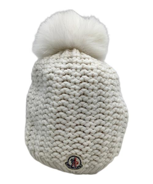 MONCLER（モンクレール）MONCLER (モンクレール) ニット帽 アイボリー サイズ:Mの古着・服飾アイテム