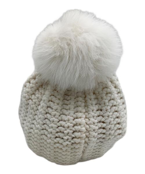 MONCLER（モンクレール）MONCLER (モンクレール) ニット帽 アイボリー サイズ:Mの古着・服飾アイテム