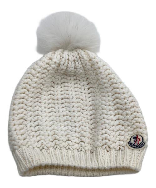 MONCLER（モンクレール）MONCLER (モンクレール) ニット帽 アイボリー サイズ:Mの古着・服飾アイテム