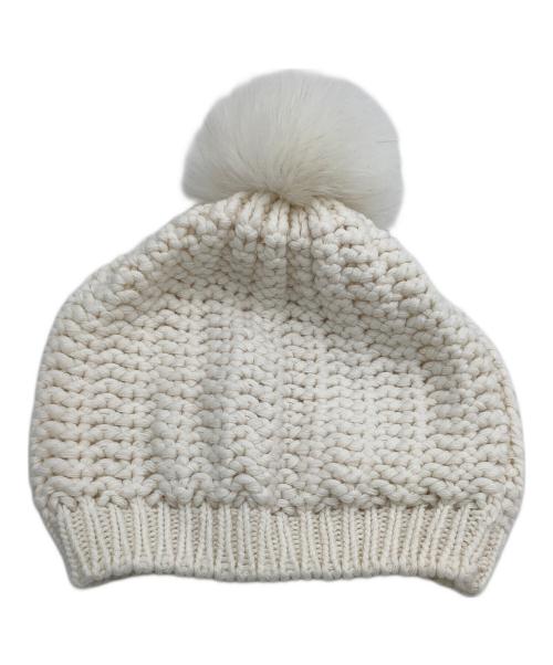 MONCLER（モンクレール）MONCLER (モンクレール) ニット帽 アイボリー サイズ:Mの古着・服飾アイテム