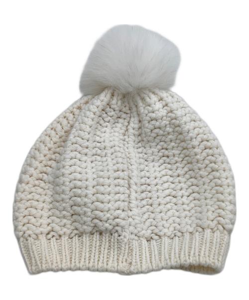 MONCLER（モンクレール）MONCLER (モンクレール) ニット帽 アイボリー サイズ:Mの古着・服飾アイテム