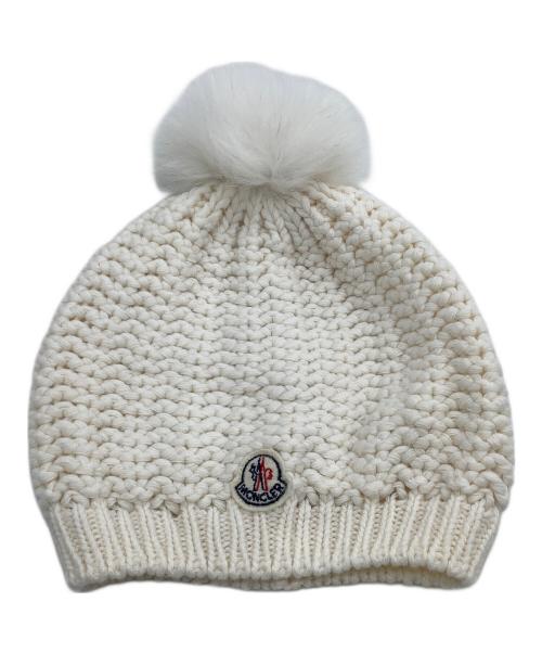 MONCLER（モンクレール）MONCLER (モンクレール) ニット帽 アイボリー サイズ:Mの古着・服飾アイテム