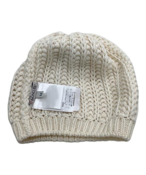 MONCLER（モンクレール）MONCLER (モンクレール) ニット帽 アイボリー サイズ:Mの古着・服飾アイテム