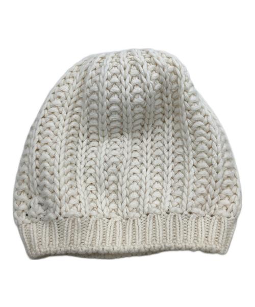 MONCLER（モンクレール）MONCLER (モンクレール) ニット帽 アイボリー サイズ:Mの古着・服飾アイテム