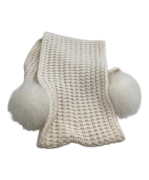 MONCLER（モンクレール）MONCLER (モンクレール) マフラー アイボリー サイズ:Mの古着・服飾アイテム