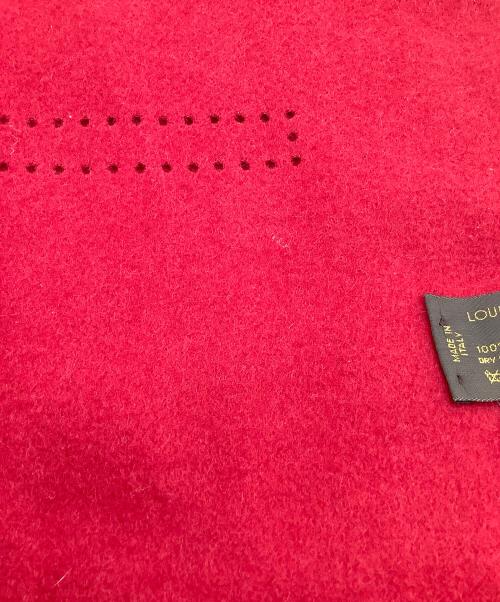 LOUIS VUITTON（ルイ ヴィトン）LOUIS VUITTON (ルイ ヴィトン) カシミヤマフラー 	エシャルプLVペルフォ レッドの古着・服飾アイテム