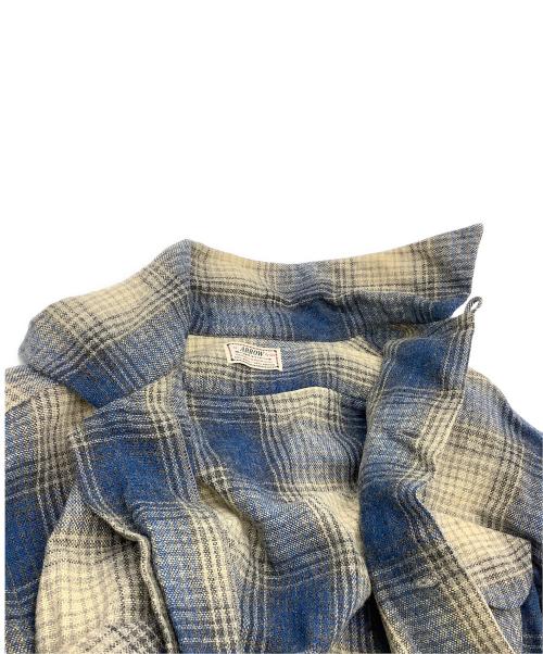 ARROW（アロー）ARROW (アロー) 長袖シャツ　オンブレチェック ブルー×イエロー サイズ:Mの古着・服飾アイテム