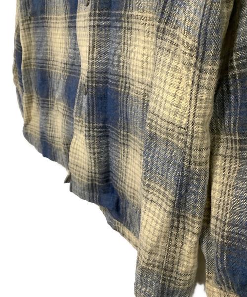 ARROW（アロー）ARROW (アロー) 長袖シャツ　オンブレチェック ブルー×イエロー サイズ:Mの古着・服飾アイテム