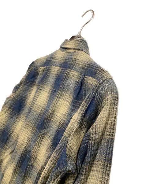 ARROW（アロー）ARROW (アロー) 長袖シャツ　オンブレチェック ブルー×イエロー サイズ:Mの古着・服飾アイテム