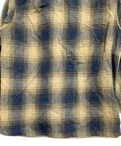 ARROW（アロー）ARROW (アロー) 長袖シャツ　オンブレチェック ブルー×イエロー サイズ:Mの古着・服飾アイテム