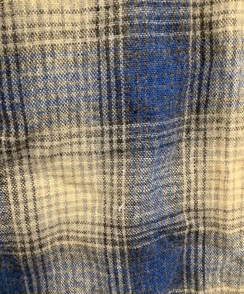 ARROW（アロー）ARROW (アロー) 長袖シャツ　オンブレチェック ブルー×イエロー サイズ:Mの古着・服飾アイテム