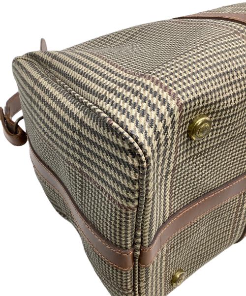 POLO RALPH LAUREN（ポロ・ラルフローレン）POLO RALPH LAUREN (ポロ・ラルフローレン) ボストンバッグ　千鳥柄  ブラウンの古着・服飾アイテム