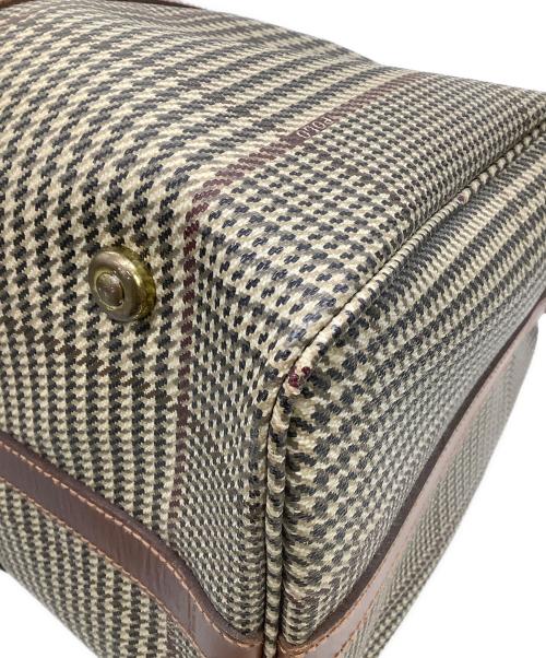 POLO RALPH LAUREN（ポロ・ラルフローレン）POLO RALPH LAUREN (ポロ・ラルフローレン) ボストンバッグ　千鳥柄  ブラウンの古着・服飾アイテム