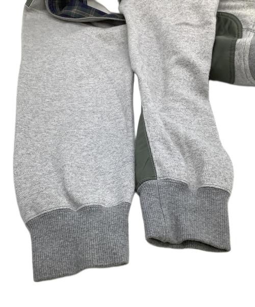 COMME des GARCONS（コムデギャルソン）COMME des GARCONS (コムデギャルソン) スウェット切替MA-1ブルゾン グレー×カーキ サイズ:Sの古着・服飾アイテム