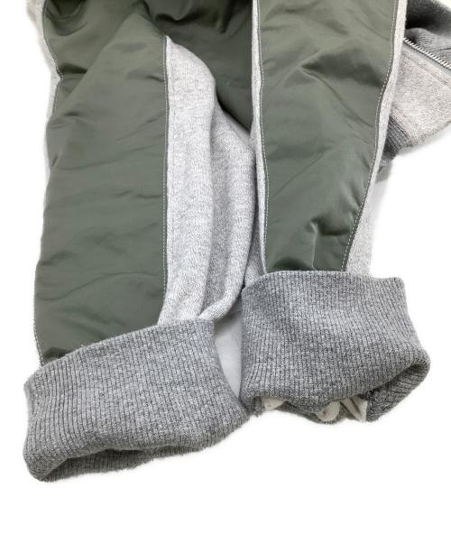 COMME des GARCONS（コムデギャルソン）COMME des GARCONS (コムデギャルソン) スウェット切替MA-1ブルゾン グレー×カーキ サイズ:Sの古着・服飾アイテム