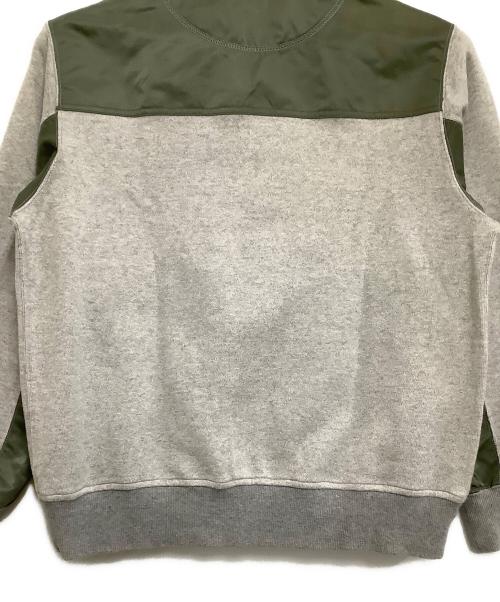 COMME des GARCONS（コムデギャルソン）COMME des GARCONS (コムデギャルソン) スウェット切替MA-1ブルゾン グレー×カーキ サイズ:Sの古着・服飾アイテム