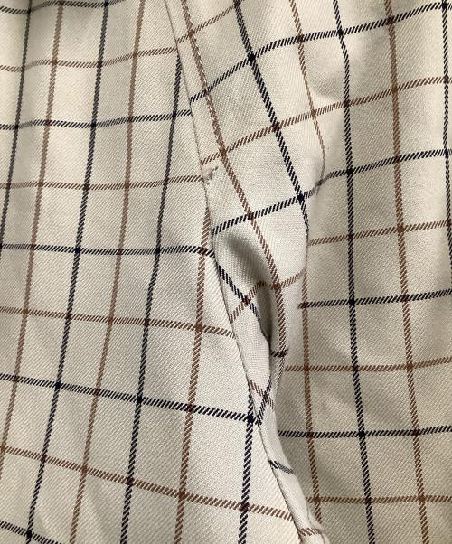 EDIFICE（エディフィス）EDIFICE (エディフィス) トレンチコート　チェック ホワイト×ブラウン サイズ:38の古着・服飾アイテム