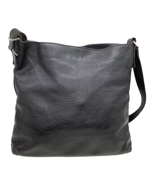 HIROFU（ヒロフ）HIROFU (ヒロフ) レザーショルダーバッグ ブラックの古着・服飾アイテム