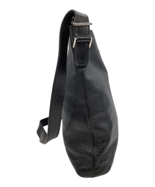 HIROFU（ヒロフ）HIROFU (ヒロフ) レザーショルダーバッグ ブラックの古着・服飾アイテム