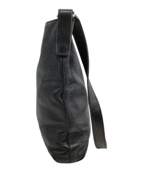 HIROFU（ヒロフ）HIROFU (ヒロフ) レザーショルダーバッグ ブラックの古着・服飾アイテム