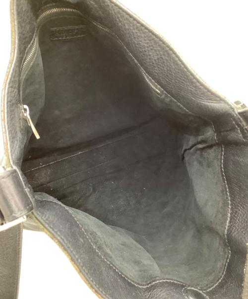 HIROFU（ヒロフ）HIROFU (ヒロフ) レザーショルダーバッグ ブラックの古着・服飾アイテム