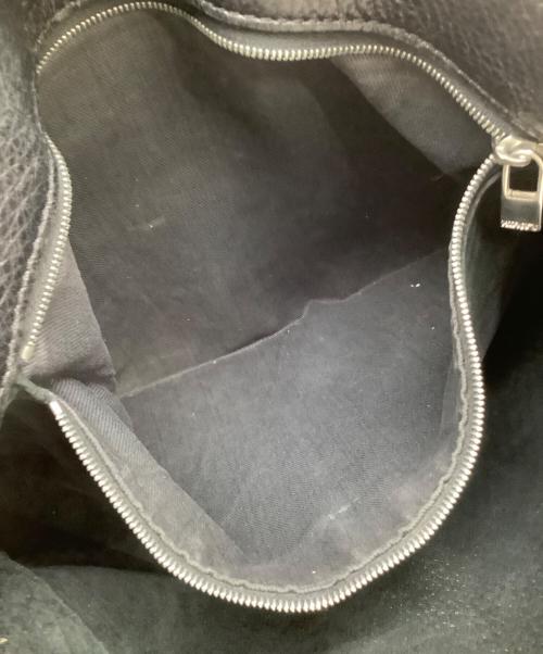 HIROFU（ヒロフ）HIROFU (ヒロフ) レザーショルダーバッグ ブラックの古着・服飾アイテム