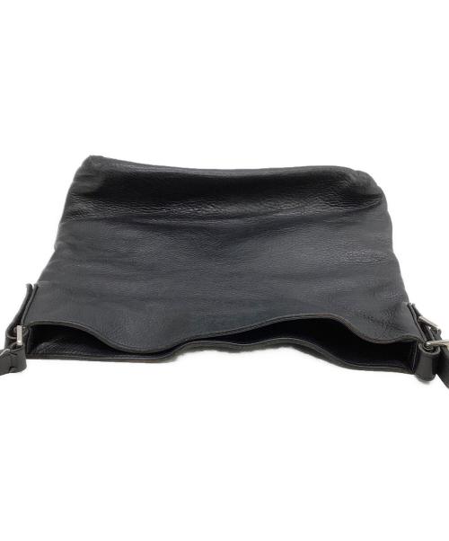 HIROFU（ヒロフ）HIROFU (ヒロフ) レザーショルダーバッグ ブラックの古着・服飾アイテム