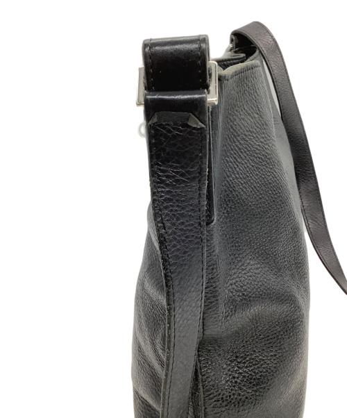 HIROFU（ヒロフ）HIROFU (ヒロフ) レザーショルダーバッグ ブラックの古着・服飾アイテム
