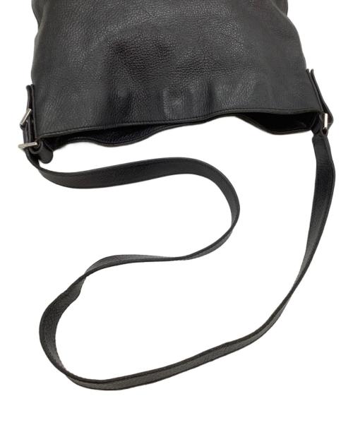 HIROFU（ヒロフ）HIROFU (ヒロフ) レザーショルダーバッグ ブラックの古着・服飾アイテム