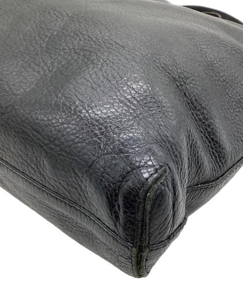 HIROFU（ヒロフ）HIROFU (ヒロフ) レザーショルダーバッグ ブラックの古着・服飾アイテム